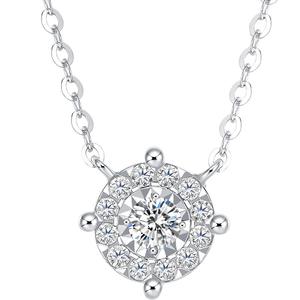 TSL谢瑞麟星之光系列18K金钻石项链女锁骨链63239-63241