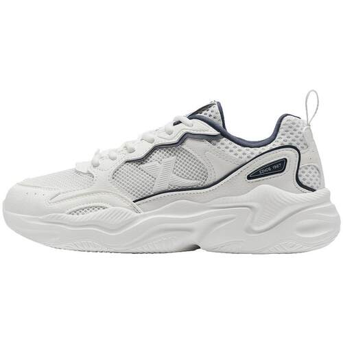 特步星火情侣休闲鞋夏季女鞋革网板鞋轻便舒适软底增高运动鞋子男