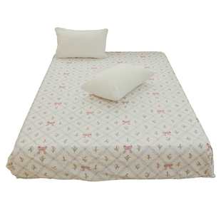 绵绵的铃兰花园 原创设计少女蝴蝶结100全棉床单床笠纯棉单件定制