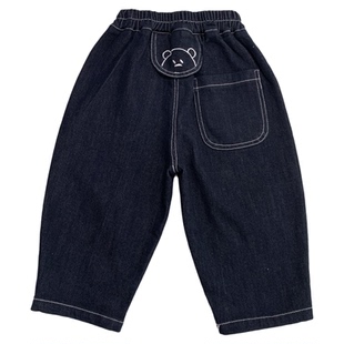 男童牛仔裤2026新款儿童春秋韩版宽松直筒裤子宝宝春装柔软长裤潮