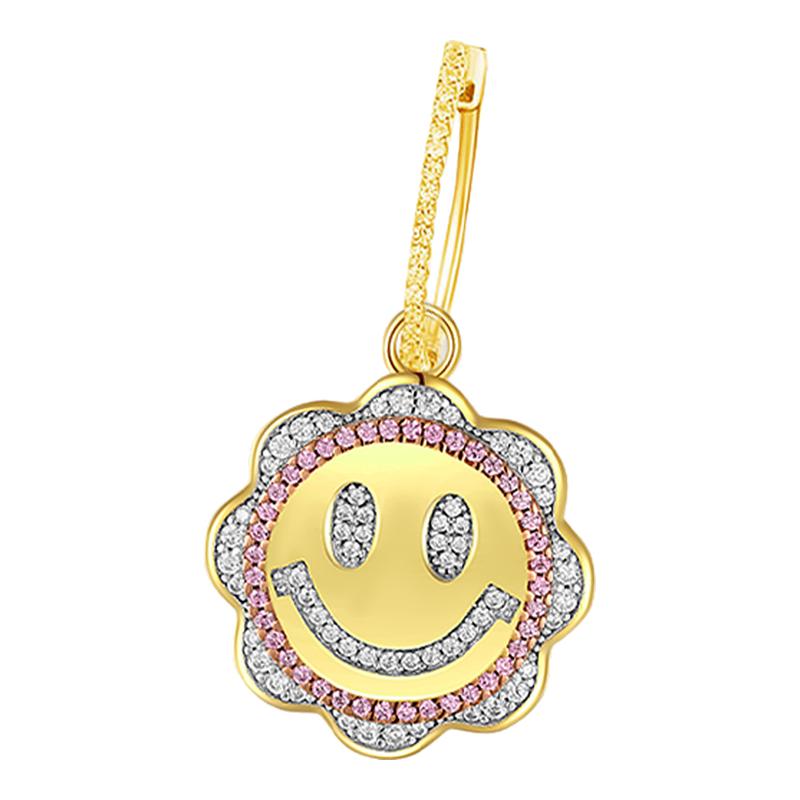 GTM微笑表情耳环小众高级银饰品