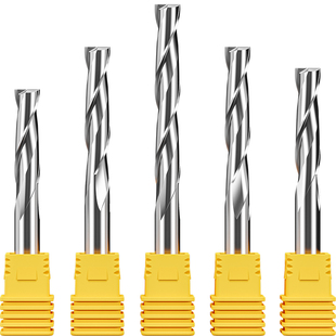 威特钨钢铣刀6mm双刃螺旋铣刀数控雕刻机刀具木工开槽切割2刃铣刀