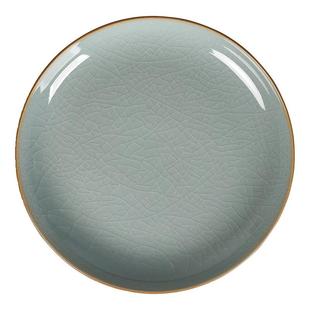 龙泉哥窑冰裂盘子餐具青瓷餐盘菜盘中式陶瓷圆形醋碟家用汤盘素面