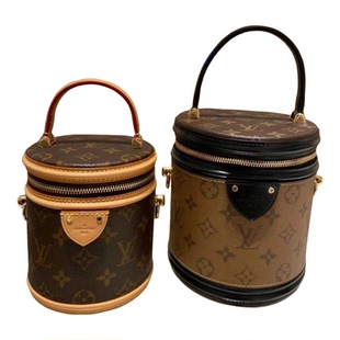 法国LV女包26新款Cannes老花发财圆桶包手提包单肩包斜挎包水桶包