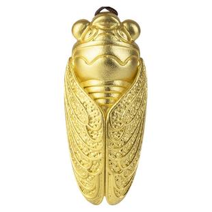 铜师傅《一鸣惊人》桌面铜摆件装饰品 金蝉手把件 家居装饰品礼物