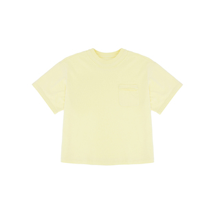 小小大星球童装 云感呼吸棉基础百搭T恤 两色夏天男女童圆领短袖