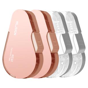 得力渐变按动修正带高颜值女生樱花可换替芯涂改带无痕去字黑科技网红改字带改错带大容量修正带