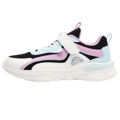 特步魔术贴休闲女中大童运动鞋