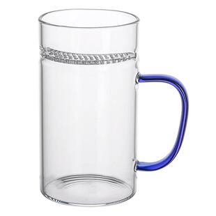 大容量月牙杯过滤茶杯带滤网水杯男士泡茶玻璃杯茶水分离杯子喝茶