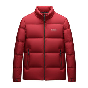 正品保罗男士羽绒服2025冬季新款90白鸭绒立领加厚保暖抗寒外套潮