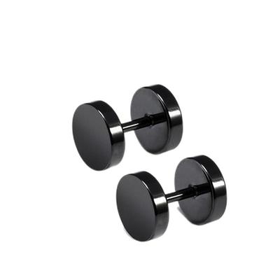 男士耳钉韩版霸气单只帅气潮哑铃