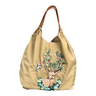 高圆圆同款ball chain包环保袋购物袋尼龙女新款斜挎肩带大容量