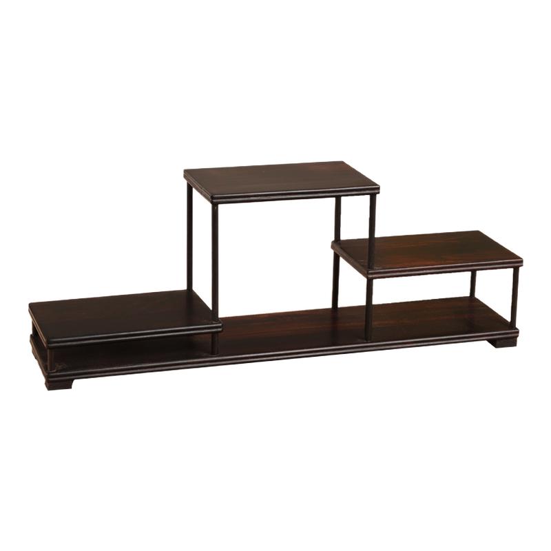 实木紫光檀多格文玩架微型盆景展示茶壶香炉铭杯摆件新中式收纳架