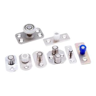 移门滑轮不锈钢定位器 双轴承限位器 木门下滑轮导向器开槽固定器