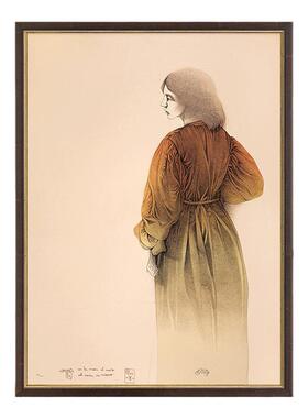 阿斯蒙迪布鲁尼亲签石版画原作
