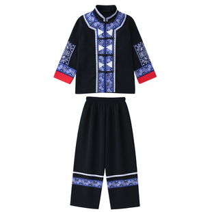 三月三广西壮族佤族少数民族儿童演出服装民族舞蹈服饰男女童旅拍