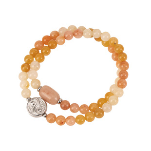 新疆文博馆天然金丝玉手串三生万物系列彩色多圈送朋友新疆伴手礼