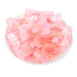 好亲家桃你欢心白桃味软糖500g散装批发蜜桃水果糖结婚喜庆喜糖