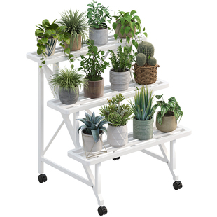 花架置物架阳台花架子客厅落地式可移动铁艺花盆架托架植物架多层