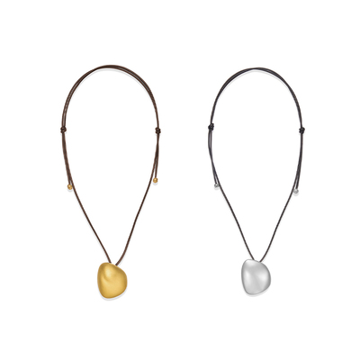 MONSECRET 皮绳关节项链女秋冬原创设计高级简约可调节皮绳长颈链