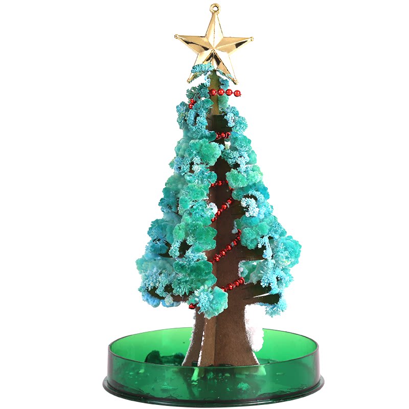 七彩圣诞树浇水开花结晶玩具