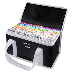 touch color 5代软头马克笔套装美术生专用动漫肤色彩色笔初中生水彩笔4代酒精油性双头笔60/80色软笔头120色