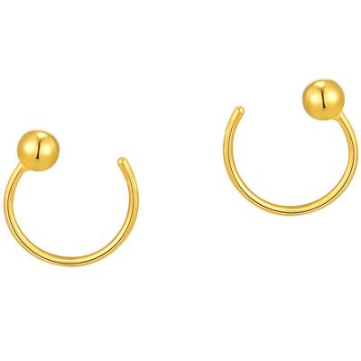 赛菲尔黄金耳饰5G足金耳钉女