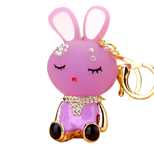 少女心水钻小老虎汽车钥匙扣女韩国可爱创意包包挂件钥匙链圈礼品