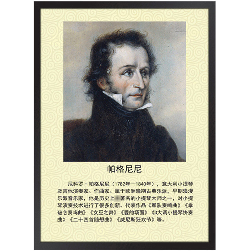中外音乐家装饰画舞蹈家挂画名人简介画像海报钢琴行学校教室墙画