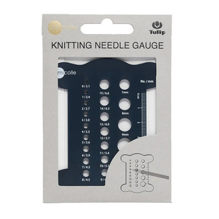 日本广岛Tulip棒针环形针尺规 毛衣针标尺卡尺针号测量工具绕线器