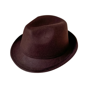 高级感~儿童礼帽爵士帽英伦复古舞台表演帽子男童凹造型拍照时装