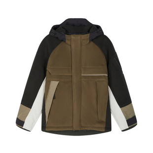 速写男装秋冬新款休闲宽松夹克摇粒绒拼接撞色户外设计感外套时尚