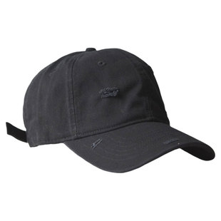 磨破做旧鸭舌帽子男女ins潮牌春夏韩版软顶破洞黑色ulzzang棒球帽