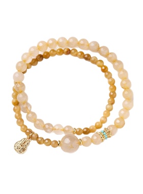 招米金发晶水晶手链双圈