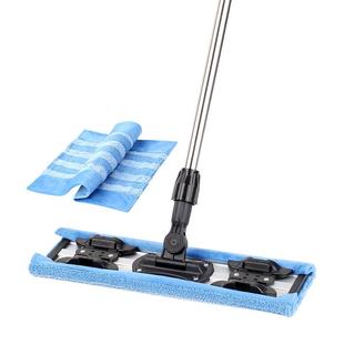 美丽雅平板拖把家用木地板吸水拖布一大号拖净夹固式干湿两用墩布