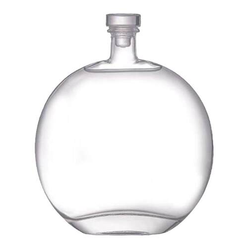 创意圆形冷萃咖啡瓶泡酒瓶饮料果酒玻璃瓶自酿分装密封空瓶500ml