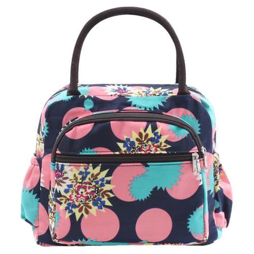 手提包女加厚中年单肩包防水牛津布包大容量便当带饭包小包饭盒袋