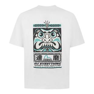 EVISU福神 男士达摩口号印花潮流休闲时尚标语T恤