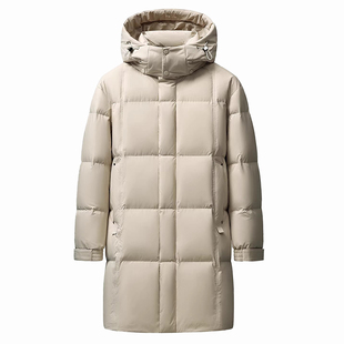 JEEP SPIRIT高充绒量羽绒服男款加厚保暖极寒中长款男士外套冬装