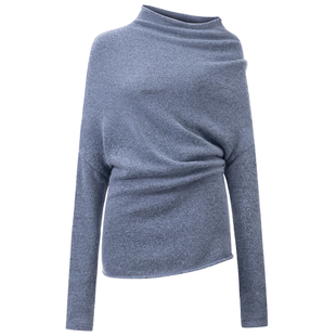 VIKTORIACHAN25/26秋冬成衣系列新品 不规则高领领口针织长袖毛衫