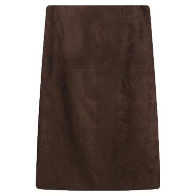 直筒麂皮显瘦大长腿短半裙