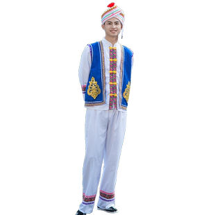 新款云南大理白族服装成人男装金花女装少数民族演出服旅拍情侣装