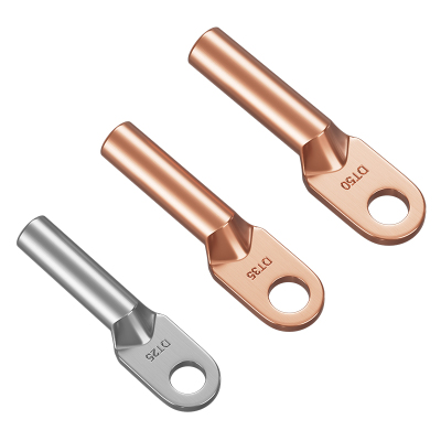 DT铜鼻子铜接头紫铜线鼻子线耳8/10/16/25平方镀锡堵油电缆线端子