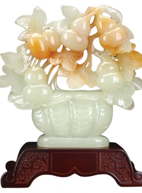 五福临门葫芦摆件招财花篮装饰品