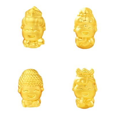 老庙足金十二生肖本命佛手绳顺遂