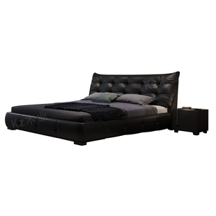 真皮床现代简约高端大气轻奢主卧大床1米8云朵卧室床榻榻米双人床