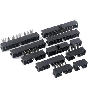 简易牛角座排线插头JTAG插座2.54MM直针弯针DC3-10/14/16/20/50P