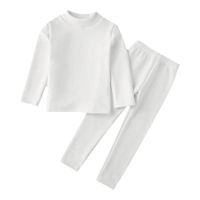 男女童纯棉内衣套装秋衣秋裤中领