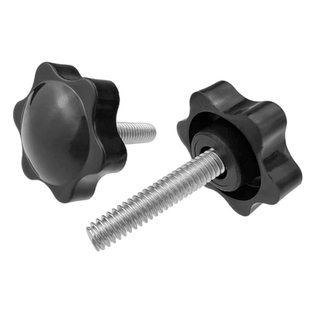 1/4英制塑胶头螺丝T形蝶形一字手柄旋钮把手梅花星型手拧调节螺钉