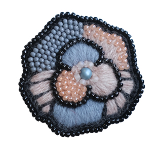 珠绣清新手工diy法式刺绣优雅花朵胸针扣材料包送闺蜜长辈礼物